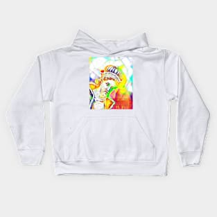 Dionysius of Halicarnassus Colourful Portrait | Dionysius of Halicarnassus Artwork 11 Kids Hoodie